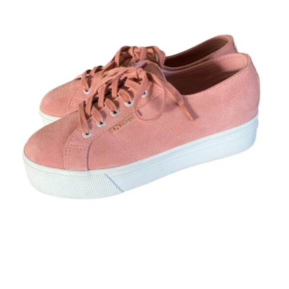 Superga Suede Platform Sneaker 7.5 - Picture 1 of 8